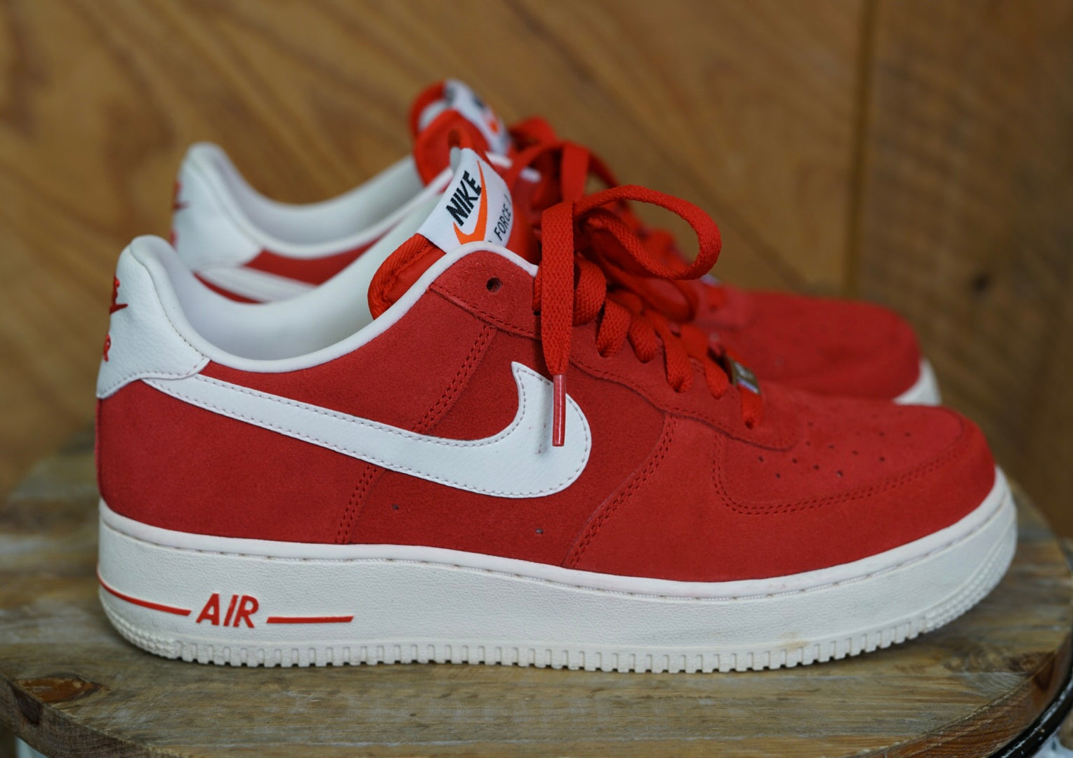 Nike Air Force 1 Low University Red Suede Sneakers
