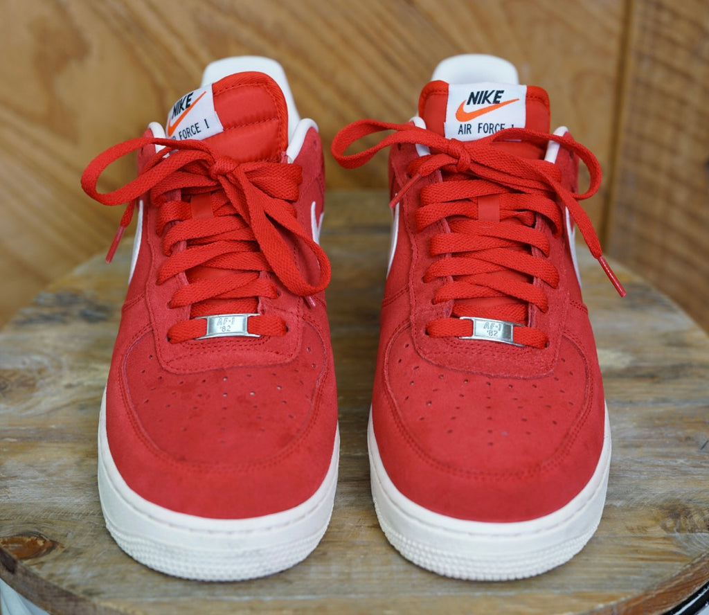 Nike Air Force 1 Low University Red Suede Sneakers