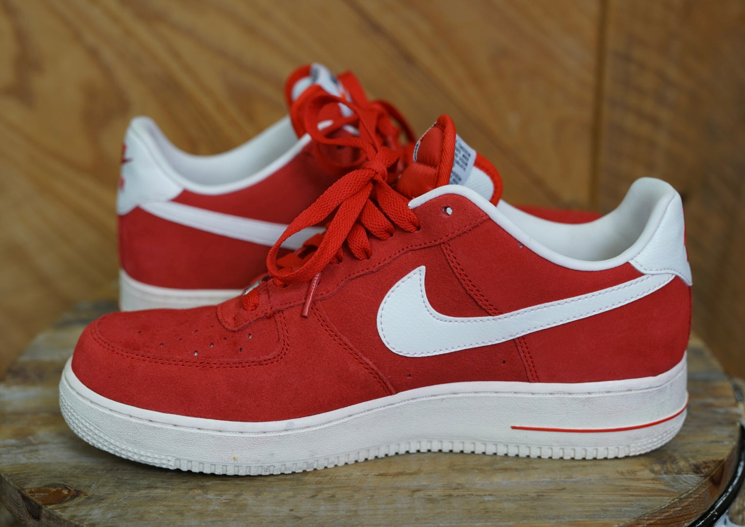 Nike Air Force 1 Low University Red Suede Sneakers