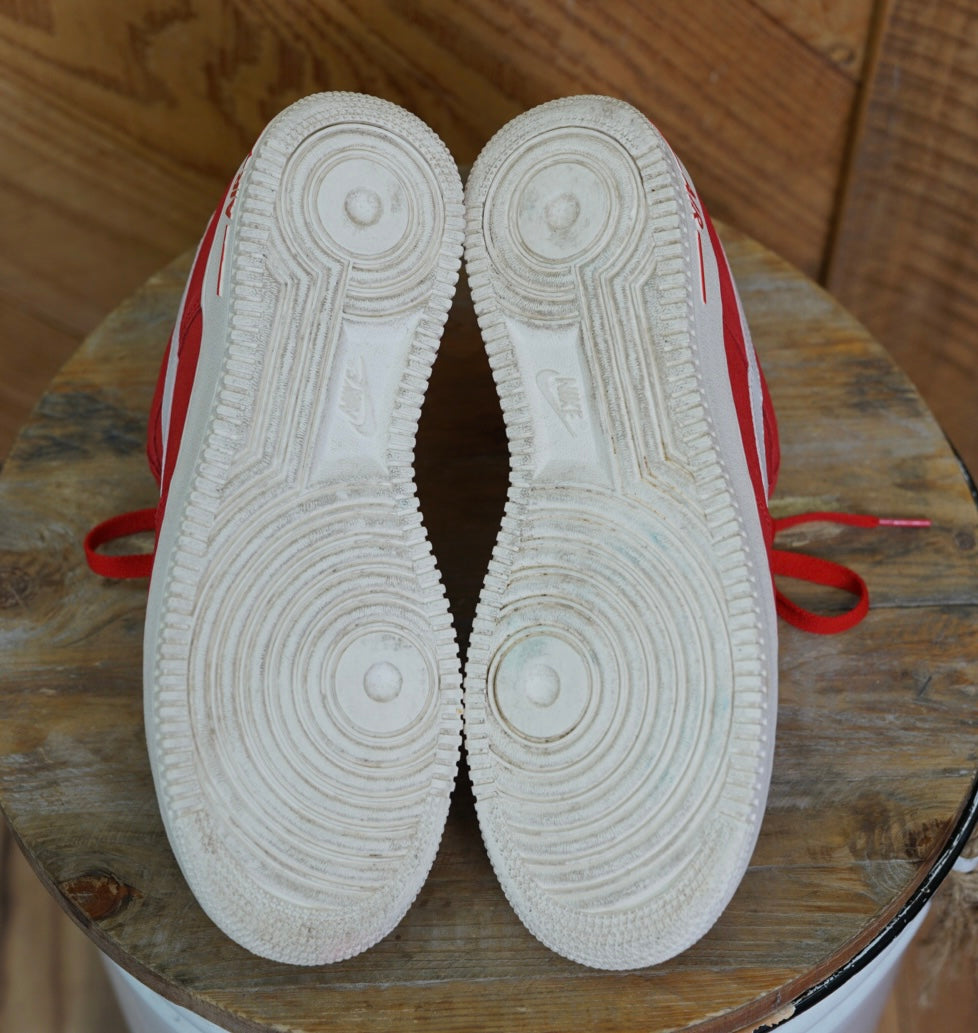 Nike Air Force 1 Low University Red Suede Sneakers
