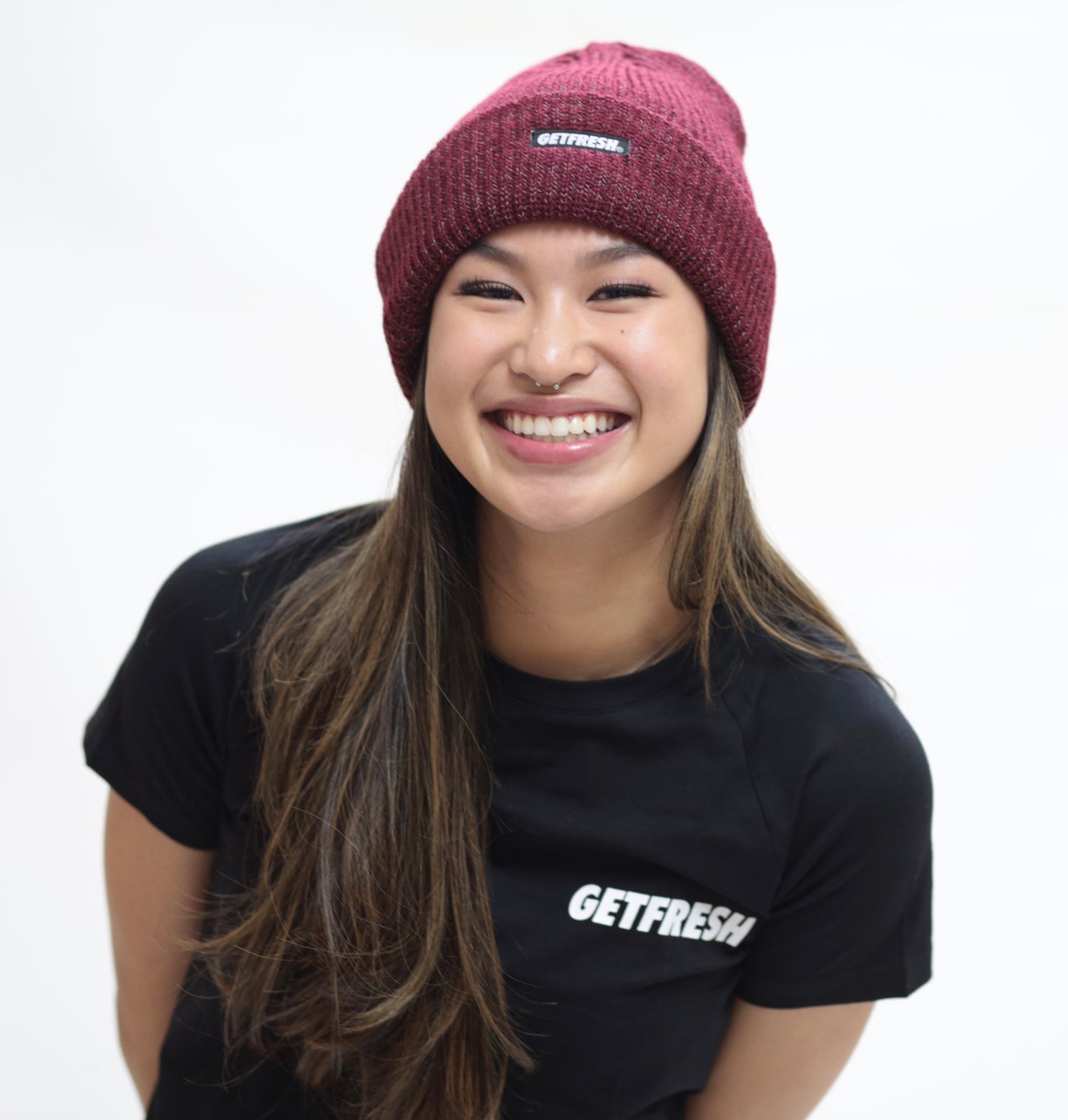 Beanie ( Full Reflective ) Maroon